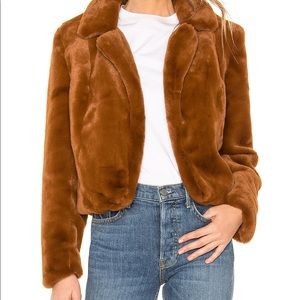 BLANKNYC faux fur cropped jacket XS